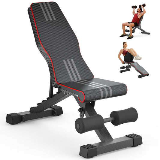 Adjustable Foldable 660LB Weight Bench, Lifting Sit-up Multi-use Workout Bench Exercise Bench