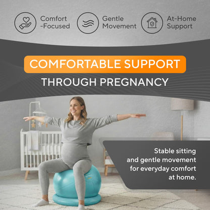 MANTRA SPORTS Yoga Ball Chair - Stability Ball and Exercise with Base for Office Desk Sitting