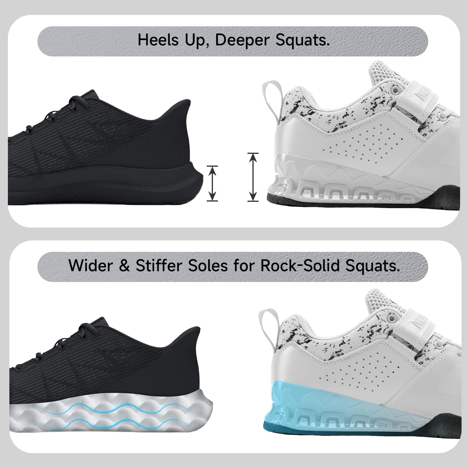 MANUEKLEAR Weight Lifting Shoes Men, Professional Training Weightlifting Shoes, Squat Shoes for