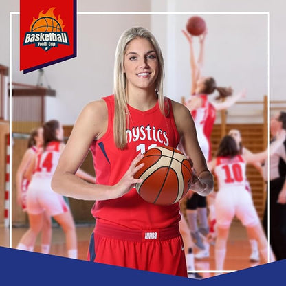 Training Soft Touch Rubber and Faux Leather Fighting Basketball, High Bounce Indoor Outdoor Basketball Gift