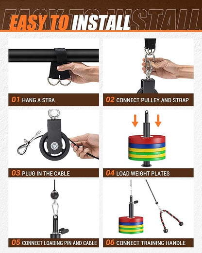 Smith Machine, Power Cage Squat Rack with Cable Crossover, Dual Pulley System, Pull-Up Bar, Home Gym Workout Equipment with Attachments for Strength Training and Weightlifting