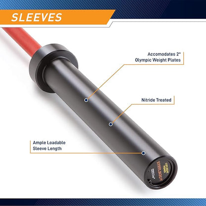 Steelbody IWF Standard 20kg and 15kg Olympic Weight Barbell Multiple Colors Available