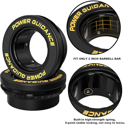 POWER GUIDANCE 50mm Barbell Clamps Barbell Collars, Quick Release Weight Olympic Barbell Clips for Bars, Non-Slip Olympic Barbell Clamps for Workout Weightlifting Fitness Training