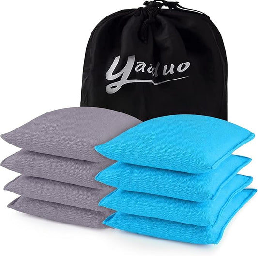 Set of 8 Regulation Cornhole Bags Double Sided, Weather Resistant Bean Bags for Cornhole Toss Game