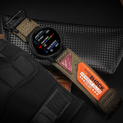 20mm Nylon Band Compatible with Garmin Vivoactive6/5/3,Forerunner 165/55/645/245 Music, 20mm Soft Nylon Replacement Strap