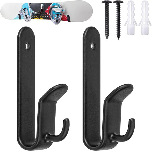 Snowboard Wall Mount Clips, Horizontal Skateboard Wall Mount，Snowboard Display Stand for Room, Garage