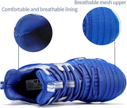 VITUOFLY Kids Basketball Shoes Boys Air Cushion Sneakers Girls Mid Top School Hoops Shoes Non-Slip Outdoor Sports Running Gym Comfortable Durable Little Kid/Big Kid