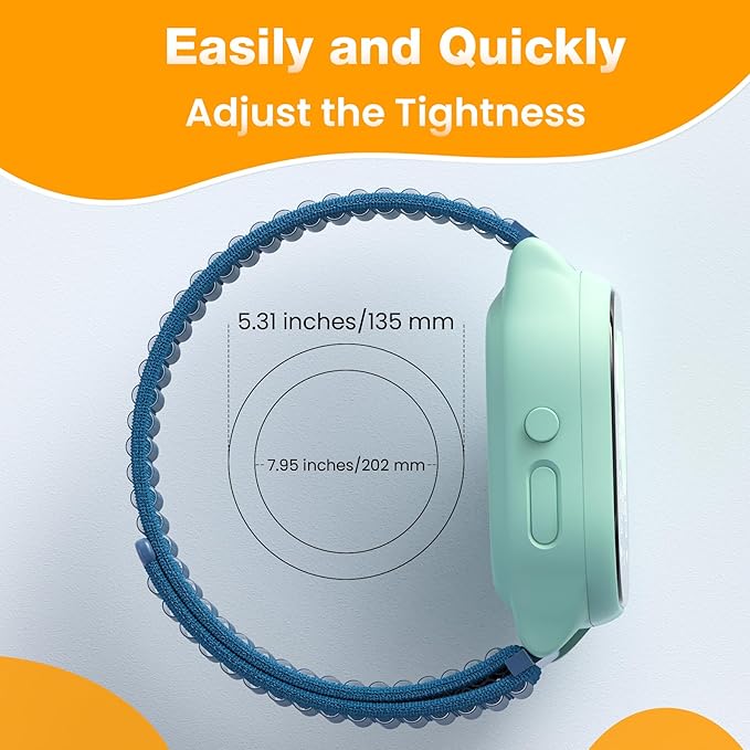 EWUONU 4 pack Adjustable Braided 20mm Band Compatible with Gizmo Watch 3 2 1/Gabb Watch 3e 3 2 1/SyncUP Kids Watch，Hypoallergenic & Durabl