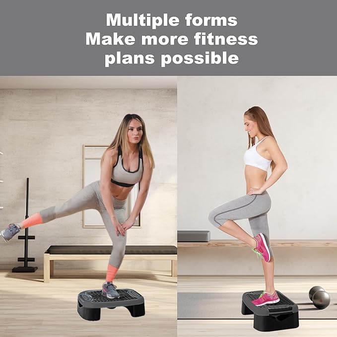 4-In-1 Aerobic Balance Board and Step Up Exercise Platform - Adjustable Multifunctional Balance Board Slant Board, Steppers for Exercise - Home Workout Non Slip Stepper Platform