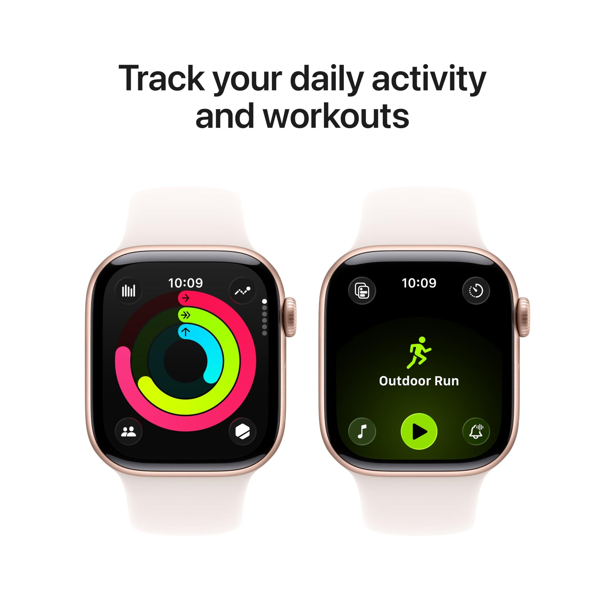 Apple Watch Series 11 [GPS 42mm] Smartwatch with Rose Gold Aluminum Case with Light Blush Sport
