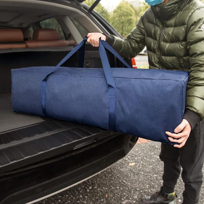 TOPDesign 46 Inch Extra Large Zippered Duffel Bag for Travel Camping Sports Equipment Storage, Waterproof Foldable Luggage Bag with Padded Handles