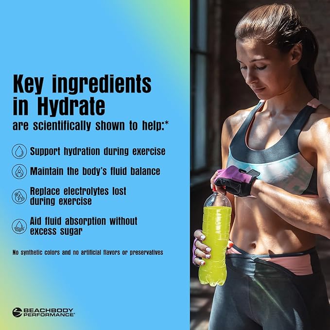BODi Hydrate Performance Hydration Supplement, Quercetin Enriched Electrolyte Powder, 4 Key Electrolytes: Potassium, Magnesium, Sodium, Calcium - Supports Endurance & Fluid Balance, Citrus, 40 SRV