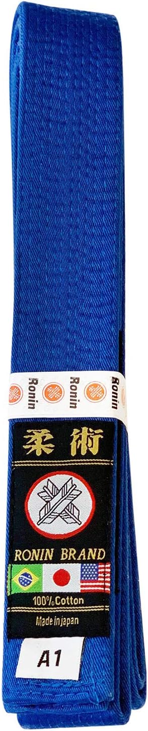Ronin Brand - Japan Made Deluxe Jiujitsu BJJ Gi Belt - 1.75” wide-12 Row Stitching
