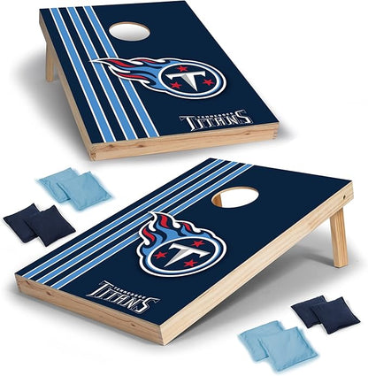 NFL 2' x 3' Solid Wood Cornhole Set with Direct Print HD Team Graphics – Great Gift for Any Football Fan! Bean Bag Toss Family Outdoor Games