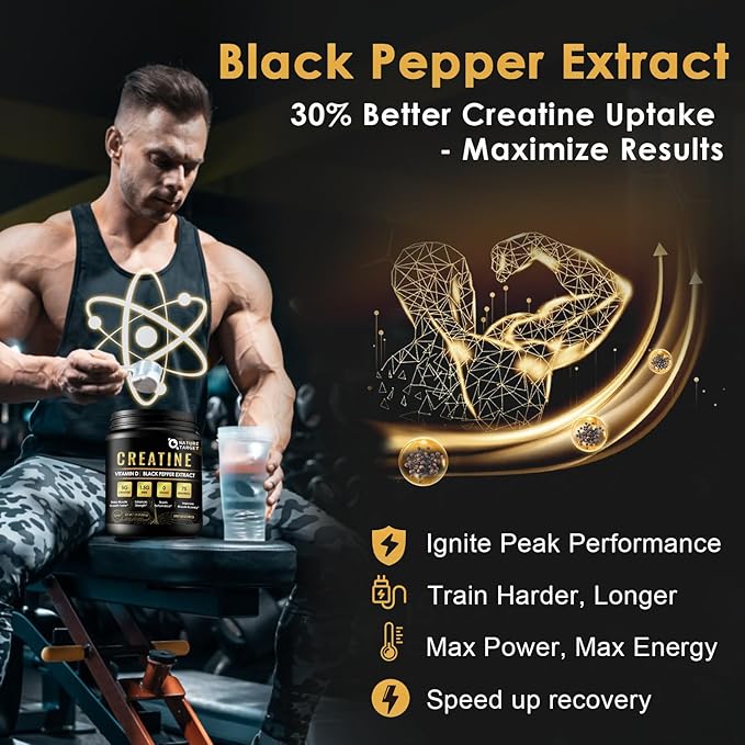 Micronized Creatine Monohydrate for Women and Men, Creatine Powder for Men-Women for Improve Performance and Strength, Support Muscle Growth and Workout Recovery, 6.5g per Servings, 75 Servings