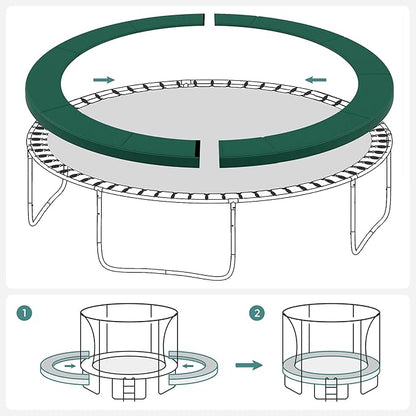 SONGMICS Trampoline Pad, 8ft 10ft 12ft 14ft 15ft Replacement Trampoline Safety Pad, Spring Cover