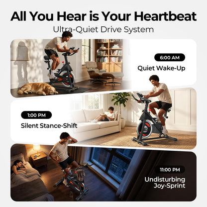 YOSUDA Magnetic Stationary Exercise Bike for Home, Indoor Cycling Bike with Exclusive App & Fitness