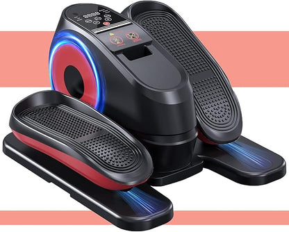 2025 New Under Desk Elliptical Machine, Electric Ellipse Leg Exerciser Pro As Seen On TV with 16 Adjustable Speed, Quiet and Fully Assembled with Remote Control & Non-Slip Foot Straps