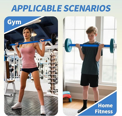 Egles Kids Barbell 5.5LB Mini Barbell Bar 4ft for Kid Women & Beginners Weighted Bar - Compatible with 2-Inch Weight Plates, for Strength Training Gym Weight Lifting, Multi-Color Training Bar