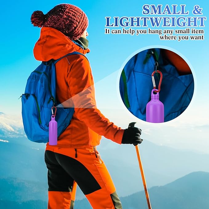 300 Pcs 2" Carabiner Bulk Spring Snap Hooks Bulk Aluminum Alloy Clip Keychain for Hanging Camping Hiking Traveling Fishing Outdoor Activities