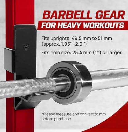 Yes4All Power Rack J-Hooks & Attachments ??Heavy Duty Barbell Holders Compatible with 2x2 & 3x3 Power Racks for Home Gym