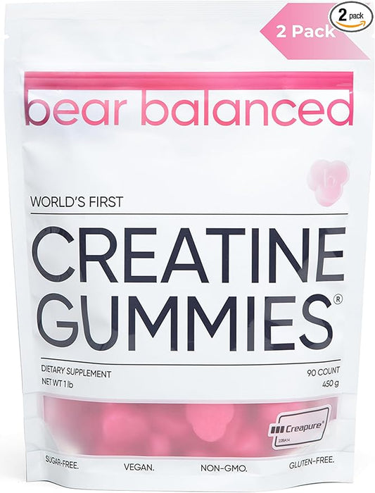 Creatine Gummies for Men & Women - Creatine Monohydrate, L-Theanine, L-Tyrosine & B12 for Muscle Growth, Strength, and Focus, Watermelon Burst, 2 Pack
