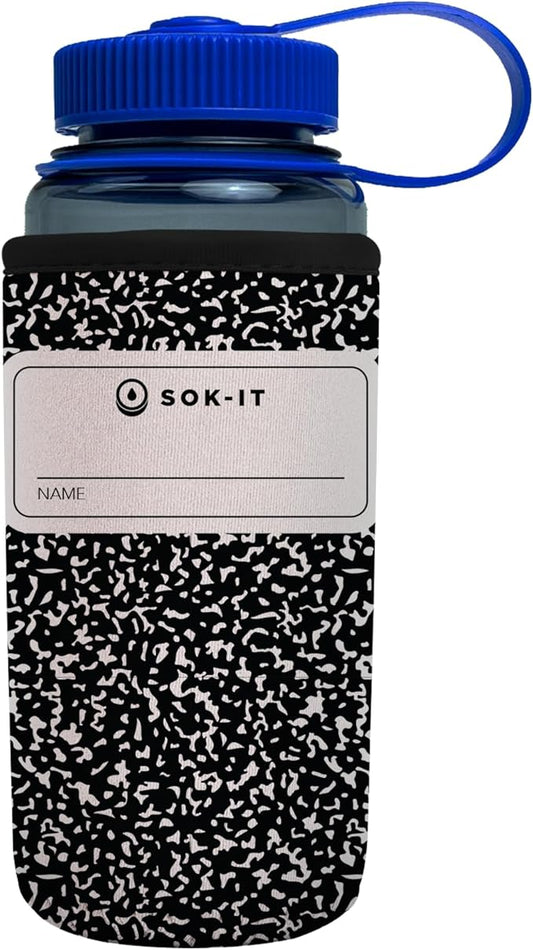 Sok It BotlSok Water Bottle Sleeve Insulated Neoprene Cover (Compose Yourself, Fits 16oz CamelBak or Nalgene)