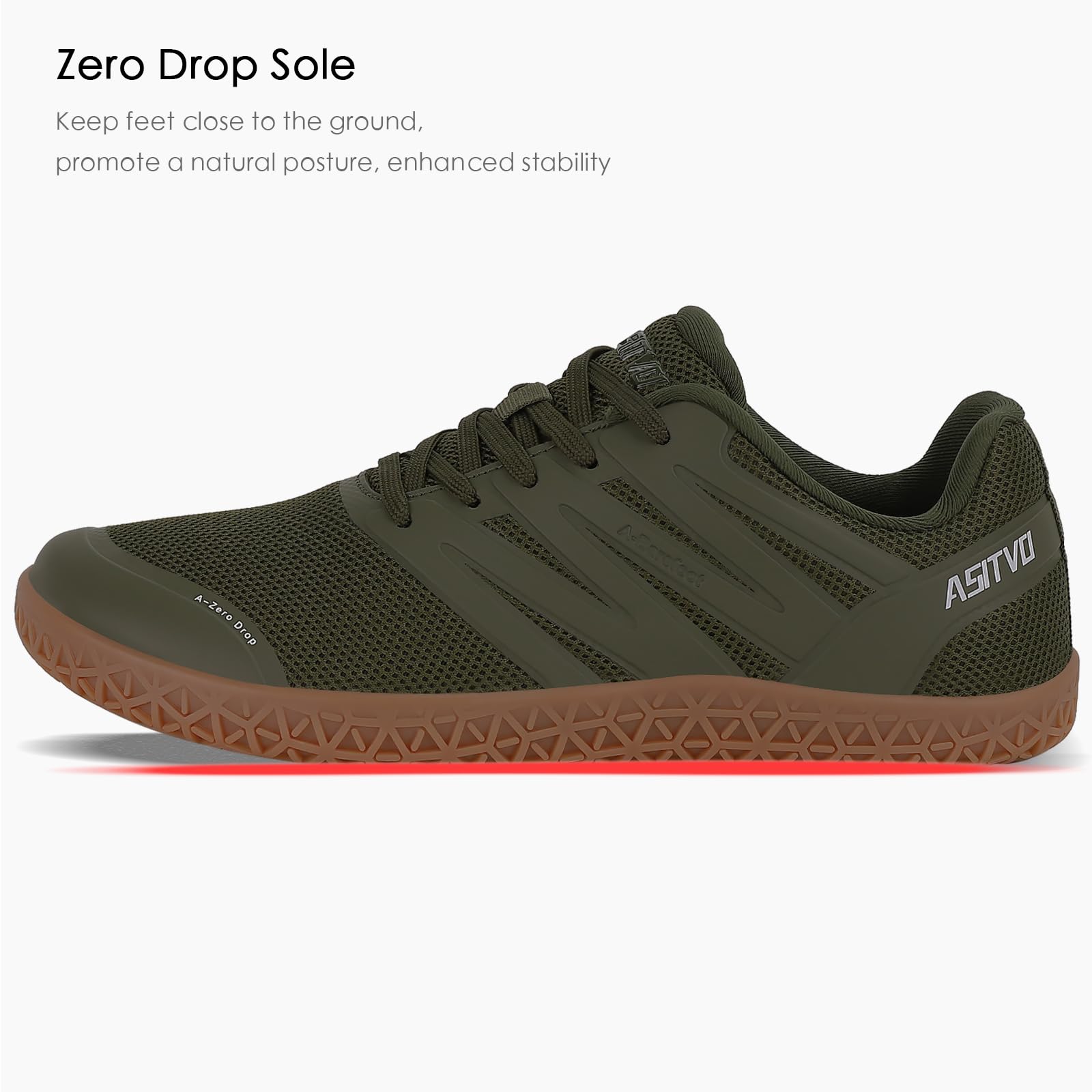 ASITVO Wide Men's Barefoot Zero Drop Sole Minimalist Width Toe Box Walking Shoes Sneakers Size 11