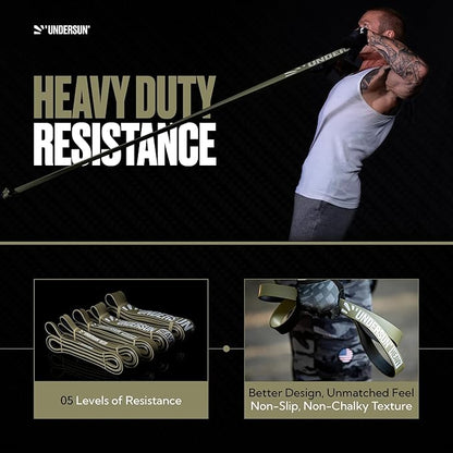 Undersun Resistance Bands for Working Out | Heavy Resistance Bands for Strength Training & Pull Up Assistance | Indoor/Outdoor, Gym, Home Exercise Bands Resistance