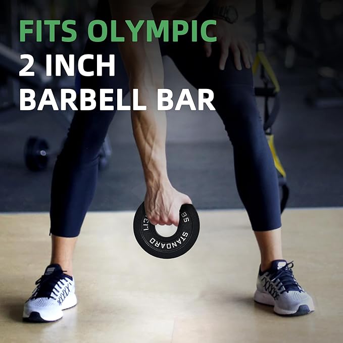 Olympic Cast Iron 2-Inch Weight Plate for Strength Training & Weightlifting, Home Gym, Multiple Weights Available