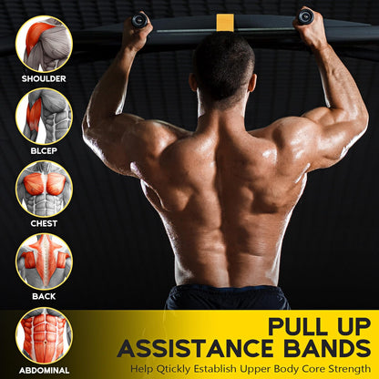 HOXWC Pull Up Assistance Bands, Adjustable Heavy Duty Resistance Band for Pull Up, 3 Pull Up Bands