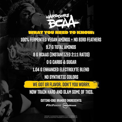 Mutant Hardcore BCAA - Pre, Intra or Post Workout ??BCAA Next Level branched-Chain Amino Acids Supplement ??Hydration + Recovery - 30 Serving - Grape