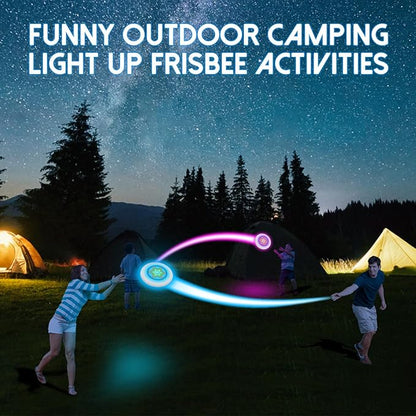 49LEDs Flying Disc with 16 Million Color RGB, 3 Modes+Rechargeable+Waterproof+175g, Cool Sports and Outdoors for Parks/Camping/Beach/Backyards,Easter & Birthday Gifts for Teens/Kids/Adults