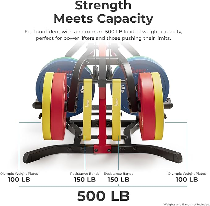 Sunny Health & Fitness Multifunctional Strength Training Home Gym ??Complete Workout Equipment with Training Attachments, Optional Squat Stand, Power Rack Cage, Adjustable Incline Bench