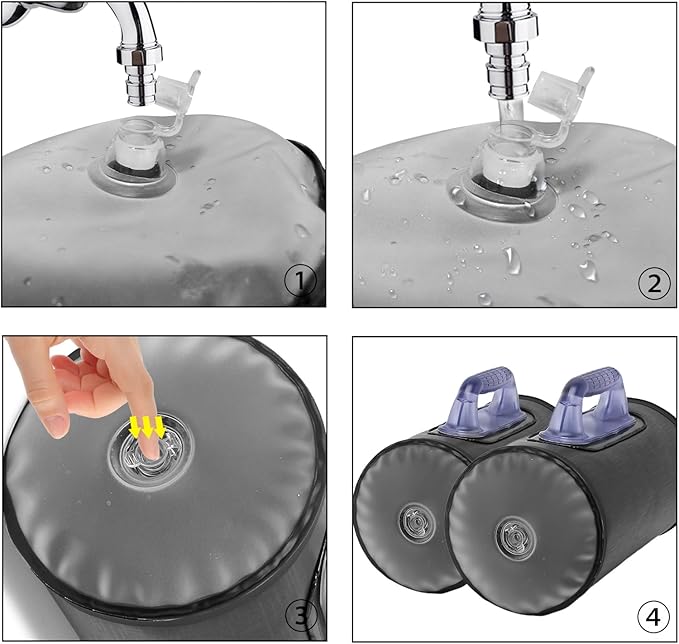 Water Dumbbells, Water Filled Training Dumbbells, Travel Weights Set, Adjustable Weights to 4-30 Lbs/Pair, Portable Gym for Strength Training, Fitness and Shaping