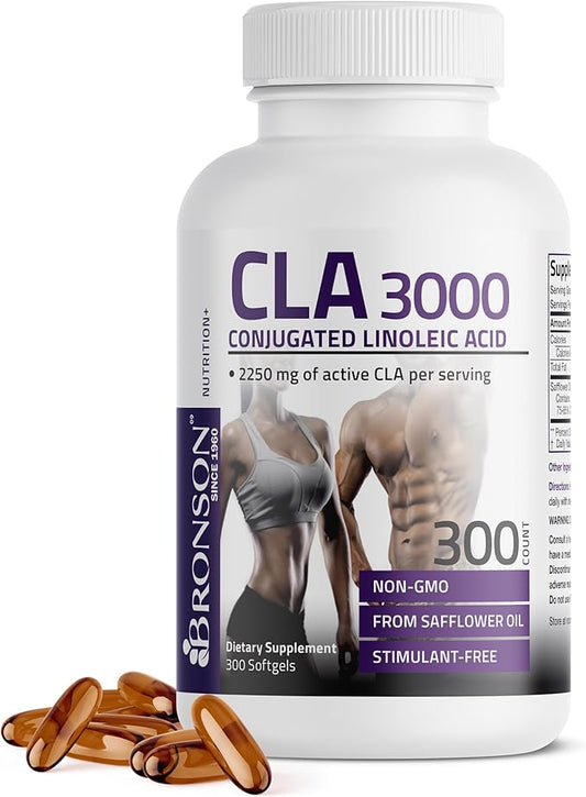 Bronson CLA 3000 Extra High Potency Supports Healthy Weight Management Lean Muscle Mass