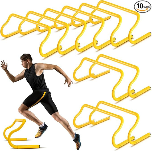 Wettarn 10 Pcs Speed Agility Training Hurdles Detachable Durable Hurdle Agility Plyometric and All Purpose Speed Training Equipment for Athletes Soccer Basketball