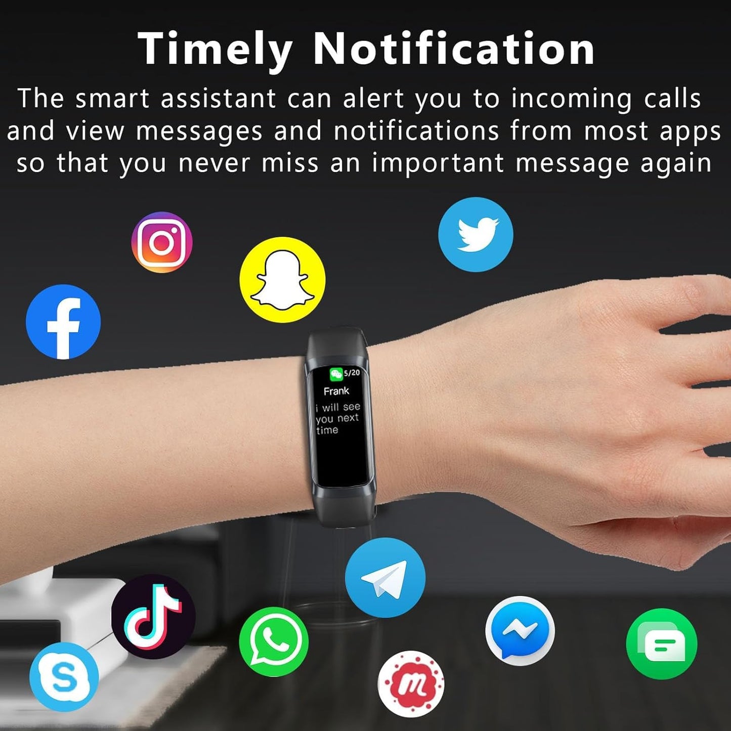 Fitness Tracker with 24/7 Heart Rate Blood Oxygen Sleep Monitor,Activity Tracker with 1.1" AMOLED