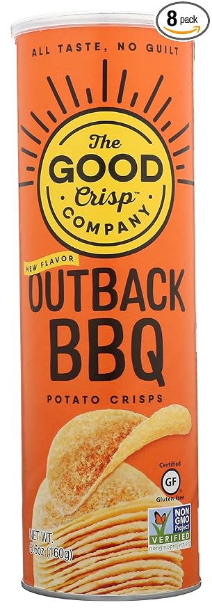 The Good Crisp Company, Outback BBQ Flavor Potato Crips, 5.6 Oz (Pack of 8)