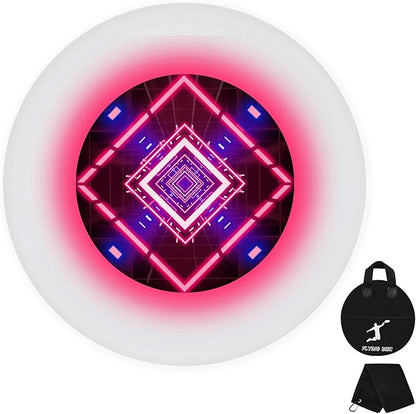 49LEDs Flying Disc with 16 Million Color RGB, 3 Modes+Rechargeable+Waterproof+175g, Cool Sports and Outdoors for Parks/Camping/Beach/Backyards,Easter & Birthday Gifts for Teens/Kids/Adults