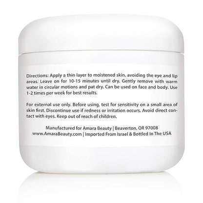 Amara Beauty Dead Sea Mud Mask for Face & Body - Pure Mud with No Fillers Detoxifies & Restores Healthy Skin - 8 oz.