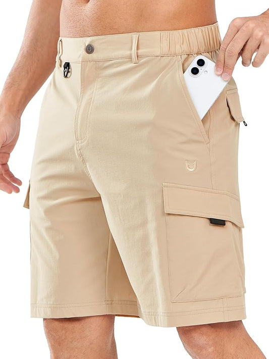 NORTHYARD Men's Cargo Hiking Shorts 9" Lightweight Outdoor Tactical Work Camping Sport Golf Casual