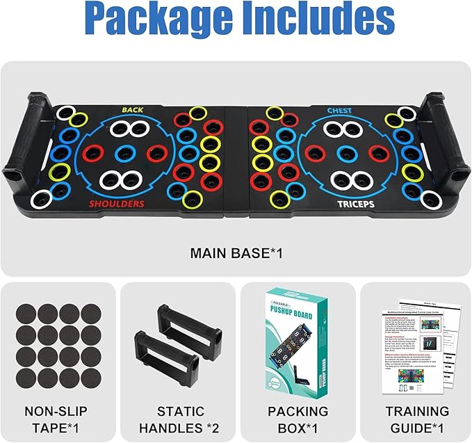 Solid Push Up Board 15 in 1 Home Workout Equipment Multi-Functional Pushup Stands System Fitness Floor Chest Muscle Exercise Professional Equipment Burn Fat Strength Training Arm Men & Women Weights