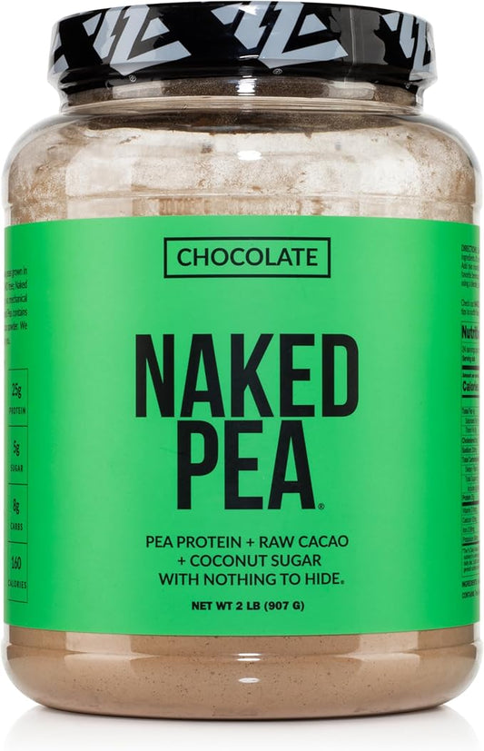 NAKED Chocolate Pea Protein Isolate from North American Farms, Only 3 Ingredients, Chocolate Vegan