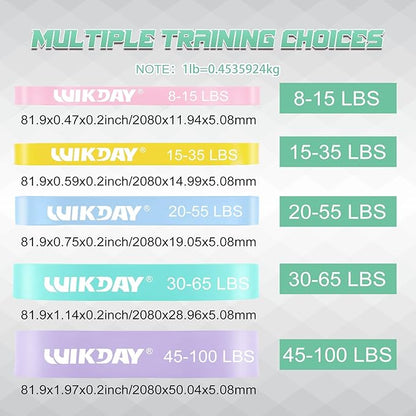 Resistance Bands, Pull Up Bands, Workout Bands for Exercise, Thick Heavy Resistance Band Set with Door Anchor, Elastic Bands for Body Stretching, Crossfit Training at Home/Gym Men & Women Women