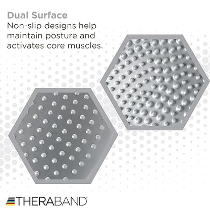 THERABAND Stability Disc, 13-Inch Silver, Latex-Free, Pre-Inflated Balance Cushion for Core Strength, Wobble Seat for Posture & Active Sitting, Wobble Disc for Office Chair or Rehab