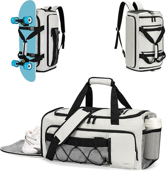 CLUCI Gym Bag for Men & Women, 35L Sports Duffle Bag for Travel,4 in 1 Weekender Bag,Overnight