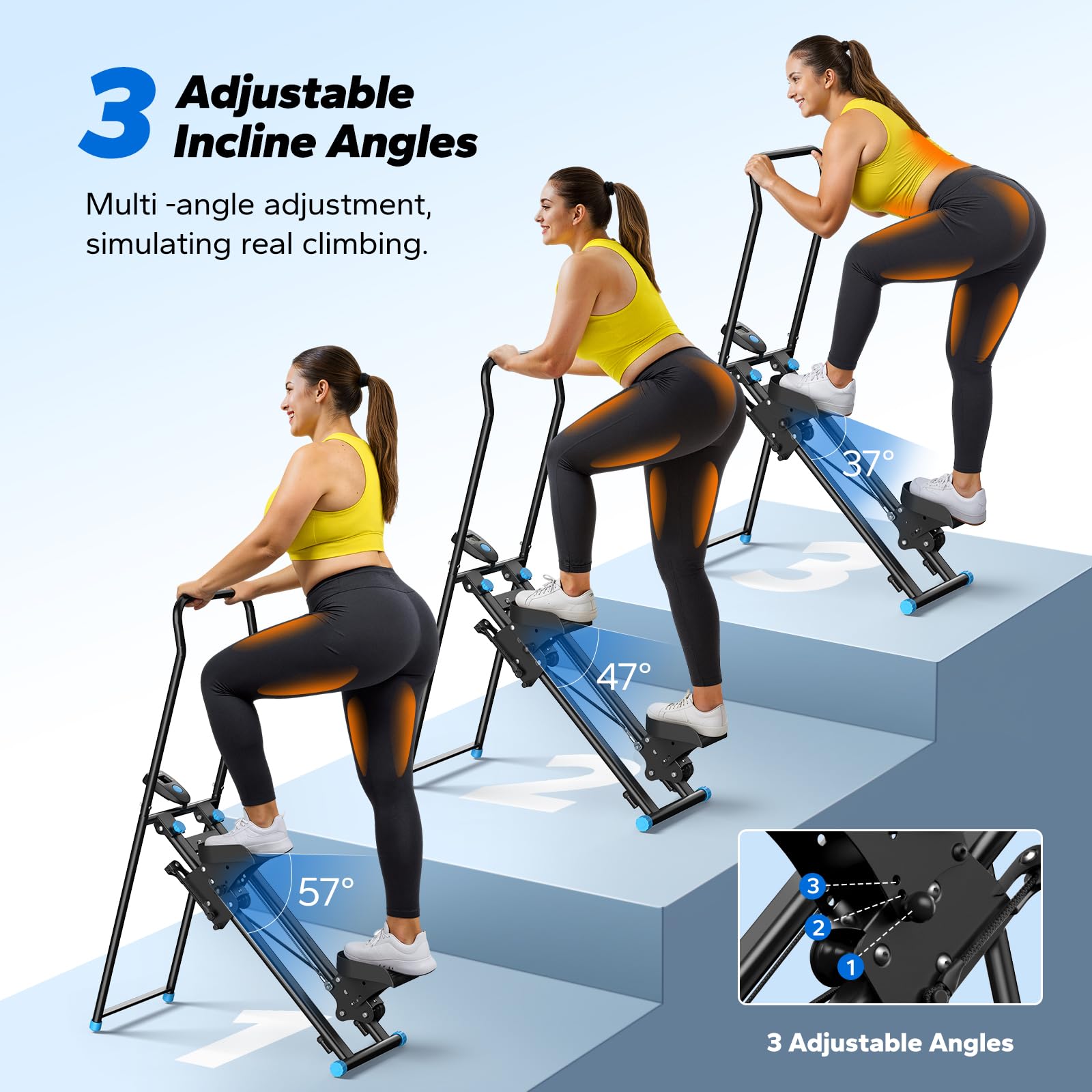 MERACH Stair Stepper with Adjustable Resistance, Foldable Stair Climber