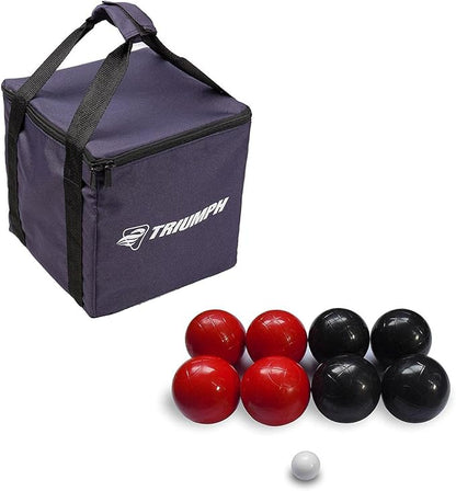 Triumph Sports Triumph 100mm Classic Bocce Ball Set - Includes 8 Bocce Balls, Jack and Carry Case