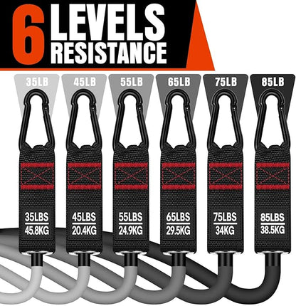 Heavy Resistance Bands for Working Out, 300LBS Exercise Bands with Handles, Workout Bands for Men, Weight Fitness Bands Set for Muscle Training, Strength, Slim, Yoga, Home Gym Equipment